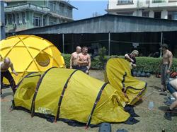 Haltin telttojen tarkastus